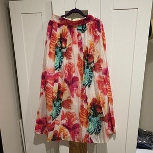 Alice&Olivia Floral Pleated Skirt